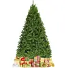 GOPLUS Sapin de noël artificiel 1250 branches ignifuge vert 110x180cm
