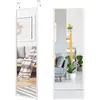 COSTWAY Miroir Mural, Miroir Porte Suspendu HD avec Crochets de Suspen...