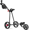 COSTWAY Chariot de Golf 3 Roues Pliable avec Poignée Réglable Carte de...