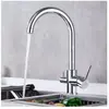 Auralum Max - Auralum Robinet Cuisine 3 voies Chromé Pivotant à 360°, Mitigeur d'Evier Filtre à Eau en Laiton, Robinet de Cuisine avec Sortie Eau