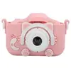 Caméra Numérique Pour Enfants Cartoon Kitty 12Mp Mini Jouet (Rose )
