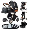 YAZOCO - Poussette 3 en 1 Bébé Poussette Combinée Siège-Auto Nacelle T...