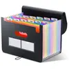 BIGILANTUH 13 Compartiments A4 Chemise Papier Classeur Rangement Administratif Document Porte Dossier Bureau