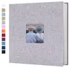 BIGILANTUH Album Photo - Non spécifié - 28x27cm - Couverture en lin - 40 pages - Gris