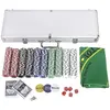 COSTWAY Malette Poker Jetons Poker Ensemble de 500 Jetons 2 Jeux de Ca...
