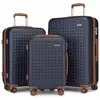 Set de 3 Valises de Voyage 55+65+75cm Bagage en ABS+PC Valise Rigide T...