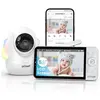 ieGeek 2.5K Babyphone Camera avec Veilleuses Colorées, 5.5" Camera Beb...