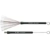 Vic Firth Balai à Fils Métalliques Fractionnés et Escamotables, Manche Vert, Bout en Bois