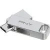 Clé USB - PNY - OTG 256GB - USB 3.2 - Métal argent - Compatible USB C/A