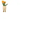 GENERIQUE Peluche tulipe Mine réjouie 35cm D-Orange