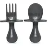 Set De 2 Couverts D'apprentissage Ergonomiques Gris - Grabease