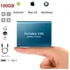 WOSHITE Disque SSD externe - Disque dur externe portable 4To - Bleu