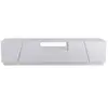 Meuble tv l.170 cm blanc avec 1 tiroirs et 4 portes