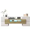 MERAX Meuble tv,banc tv bas à poser 145cm en panneaux de particules av...