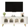 MERAX Meuble tv blanc 170 cm mdf meuble TV blanc