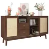 MERAX Buffet en mdf et panneaux de particules avec 3 portes coulissant...