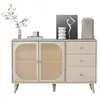 Buffet de salonsalle à manger, 2 porte, 3 tiroirs, couleur beige