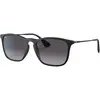 Ray-ban chris rubber black gris dégradé - medium-large - noir