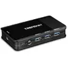 Switch USB - Trendnet - TK-U404 - Noir - USB 3.2 Gen 1 - Témoin LED - 8 Ports USB A
