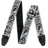 Dunlop ILD04 - Sangle guitare I Love Dust Skulls - Black/White