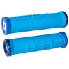Poignées MTB ODI Elite Flow Lock-On 2.1, 130mm, Bleu avec Colliers Bleus