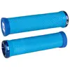 Poignées MTB ODI Elite Motion Lock-On 2.1, 130mm, Bleu avec Colliers Bleus