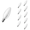 SILAMP Ampoule LED E14 6W 220V C37 180° Dimmable (Pack de 10) - Blanc ...