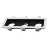 SILAMP Support Spot GU10 Encastrable Orientable Triple Projecteur Blanc