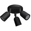 SILAMP Spot led en saillie Triple Orientable noir pour ampoule GU10 - s