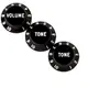 3 Boutons Fender Stratocaster Knobs, Black (Volume, Tone, Tone)