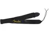 Fender Sangle de Guitare, Tissu en Polyester avec Logo Jaune, Réglable 33 -53 , Noir