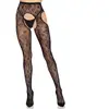 Leg Avenue - Collant Résille Floral - Noir
