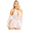 Leg Avenue Robe mini & gants 86129 résille blanc
