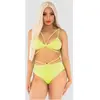 Leg Avenue Ensemble 2 Pièces 81602 Lanières Jaune Fluo