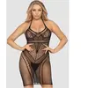 Leg Avenue Robe 86962 Résille à Motifs Noire