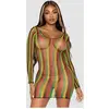 Leg Avenue Robe à Manches Longues 86959 Rasta Multicolore