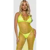 Leg Avenue Robe Longue 86963 Résille Jaune