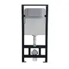 Bâti-support réglable pour toilettes et wc suspendu G3004A - plaque de chasse Modèle 4112 blanc mat - Bernstein