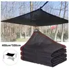 Voile dombrage - 4x5M - Noir - Rectangulaire - Protection anti-UV