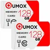 2PCS Qumox Carte Mémoire micro sd sdxc 128Go TF 128G 128GB classe 10 80Mo/s pour Samsung Huawei Xiaomi portable tablette