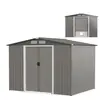 COSTWAY Abri de Jardin en Métal Acier Galvanisé Extérieur 9.74m³ avec ...
