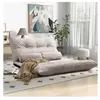 GOPLUS Fauteuil de sol convertible 2 places gris 180 x110 cm
