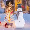GOPLUS Décoration de Noël Lumineuse Forme de Bonhomme de Neige 127 cm ...