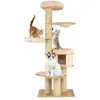 Costway Costway Arbre À Chat En Bois 191cm Avec Hamac, Panier, Perchoi...