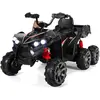 Quad Électrique pour Enfants COSTWAY - 6 Roues, 4 Moteurs, LED, Musiqu...