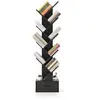 GOPLUS Bibliothèque ètagères 10 niveaux armoire en bois noir 38x21,5x149,5cm