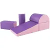 COSTWAY 5PCS Blocs de Construction en Mousse Housse en PU Modules de M...