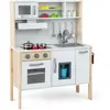 COSTWAY Cuisine Enfants en Bois avec 18 Accessoires, pour Enfants de 3-6 Ans, 72x30x90 cm