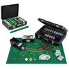 Mallette de Poker Portable - DREAMADE - en Aluminium - Mélangeur Automatique - 6 Jeux de Cartes et 600 Jetons - 49X36X14,5CM Noir