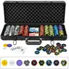 DREAMADE Ensemble Complet de Jetons de Poker, Mallette Poker en Alumin...